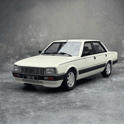 Otto Peugeot 505 V6 Blanc Meije 1989 White 1:18 Resin Model Car - fine detailed model replica