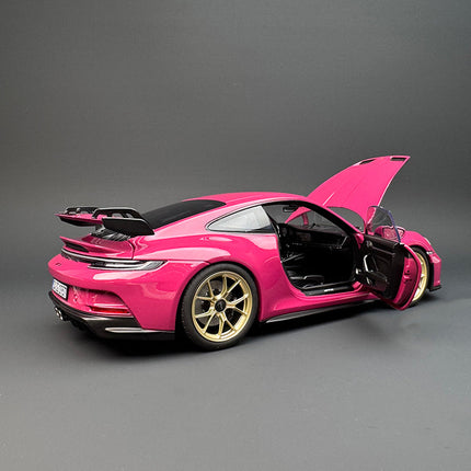 Norev Porsche 911 GT3 Rose Red 1:18 Diecast Model Car - collector edition scale model