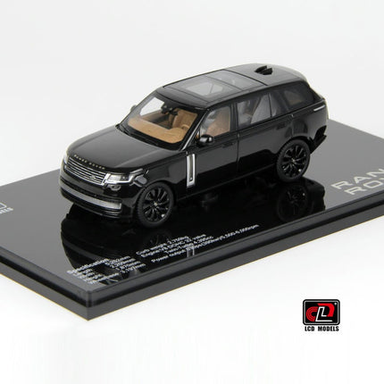 LCD Model Range Rover Black Full-Open With Acrylic Display 1:43 Diecast Model Car - scale model for display