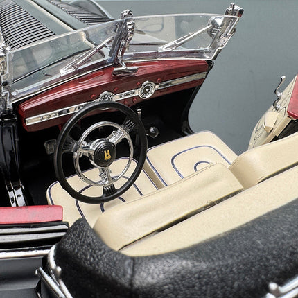 Sun Star 1939 Horch 855 Special Roadster Black 1:18 Diecast Model Car - scale model for display