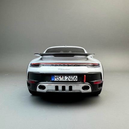 Norev Porsche 911 Dakar 2023 Ice Grey Metallic 1:18 Diecast Model Car - showroom-quality model replica
