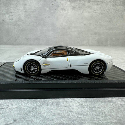 LCD Model Pagani Utopia White 1:64 Diecast Model Car - studio product photo of the scale model
