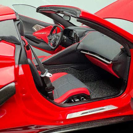 AutoArt Chevrolet Corvette C8 Red 1:18 Diecast Model Car - showroom-quality model replica