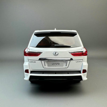LCD Model Lexus LX570 White 1:18 Diecast Model Car - premium collector scale model