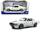 Solido 1967 Ford Mustang Shelby GT500 1/18 White Diecast Model Car - detailed collector display model