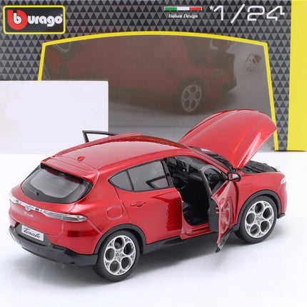https://a.allegroimg.com/original/115d60/c3738c3f4714996b196931d7858b/Alfa-Romeo-Tonale-SUV-2022-Red-Bburago-1-24-Czerwony-Model-Samochodu-21109-EAN-GTIN-5906168327551