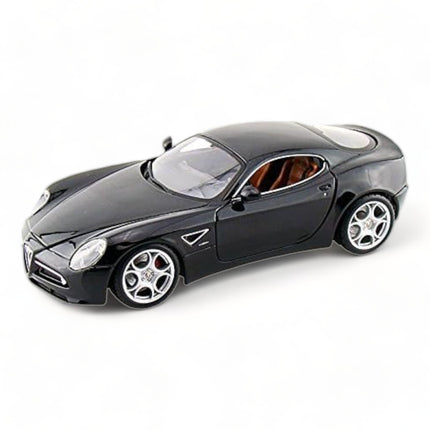 Bburago 1/18 Diecast Alfa Romeo 8C Competizione Black Model Car - detailed collector display model