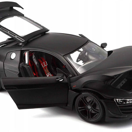 Audi R8 GT 2014 1:18 Maisto Diecast Model Black Metal Supercar Collector with Custom Plates