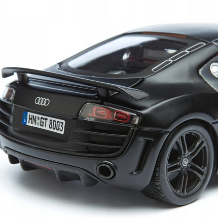 Audi R8 GT 2014 1:18 Maisto Diecast Model Black Metal Supercar Collector with Custom Plates