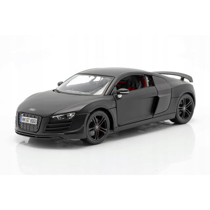 Audi R8 GT 2014 1:18 Maisto Diecast Model Black Metal Supercar Collector with Custom Plates