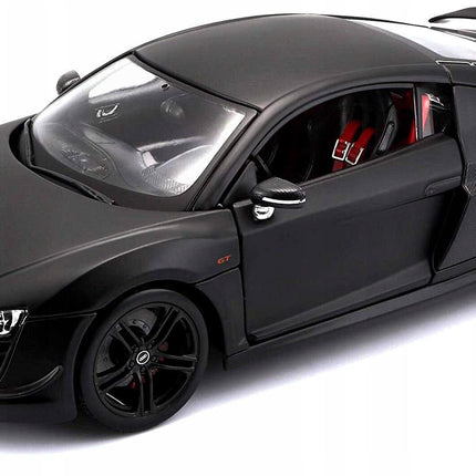 Audi R8 GT 2014 1:18 Maisto Diecast Model Black Metal Supercar Collector with Custom Plates