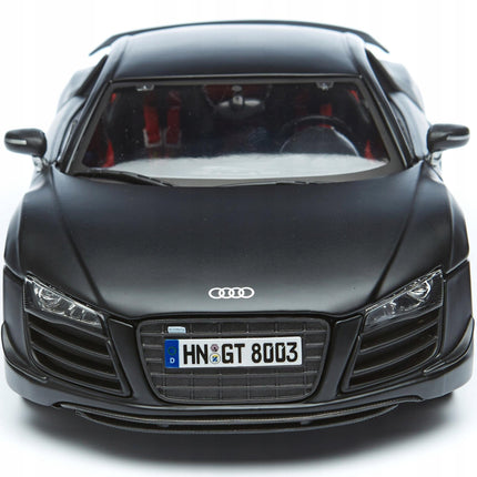 Audi R8 GT 2014 1:18 Maisto Diecast Model Black Metal Supercar Collector with Custom Plates