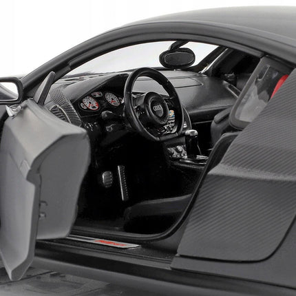 Audi R8 GT 2014 1:18 Maisto Diecast Model Black Metal Supercar Collector with Custom Plates