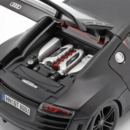 Audi R8 GT 2014 1:18 Maisto Diecast Model Black Metal Supercar Collector with Custom Plates