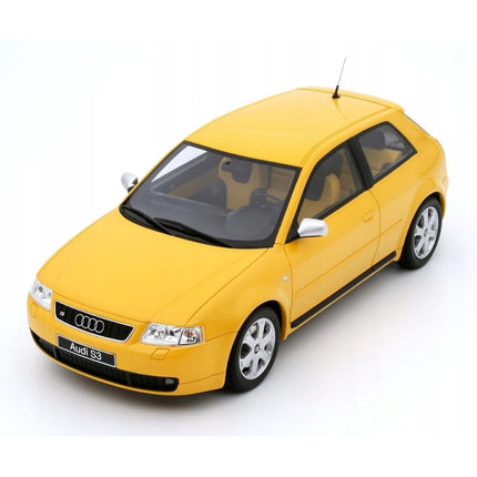 Audi S3 (8L) 1999 Imola Yellow OttOmobile 1:18 Diecast Car OT1080 Custom Plates