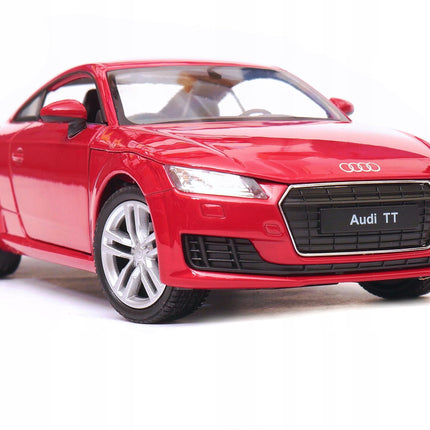 Audi TT Coupé 2014 Shiraz Red Metallic Welly 1:24 24057 Diecast Model with Custom Plates