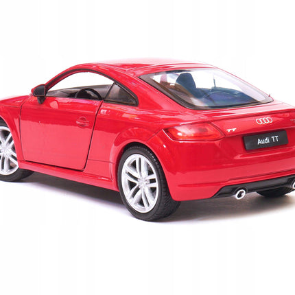 Audi TT Coupé 2014 Shiraz Red Metallic Welly 1:24 24057 Diecast Model with Custom Plates