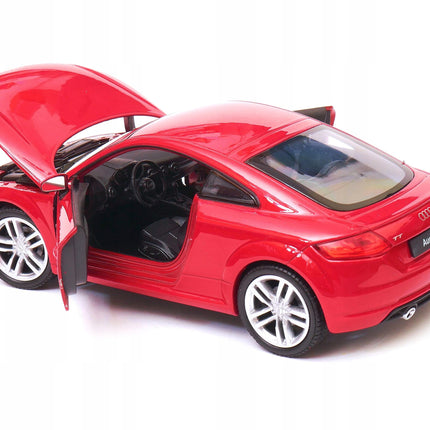 Audi TT Coupé 2014 Shiraz Red Metallic Welly 1:24 24057 Diecast Model with Custom Plates