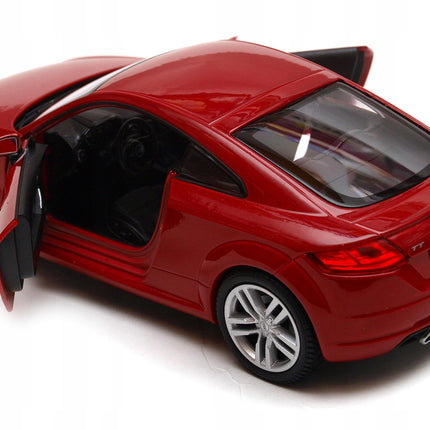 Audi TT Coupé 2014 Shiraz Red Metallic Welly 1:24 24057 Diecast Model with Custom Plates