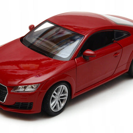 Audi TT Coupé 2014 Shiraz Red Metallic Welly 1:24 24057 Diecast Model with Custom Plates