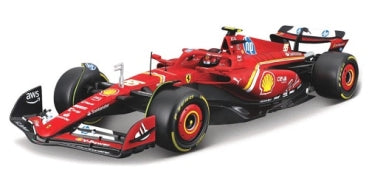 1:18 scale red diecast Formula 1 model car with racing decals and aerodynamic design