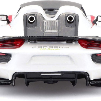 BBURAGO Porsche 918 Weissach 1:24 Diecast Model with Custom Plates