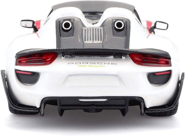 BBURAGO Porsche 918 Weissach 1:24 Diecast Model with Custom Plates