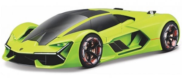 Green diecast model hypercar with black windows and detailed wheels, 1:18 scale collectible