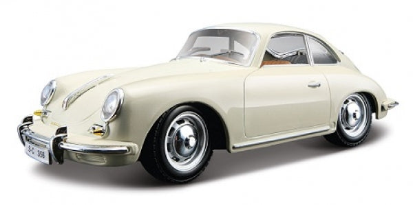 1:18 scale diecast classic white coupe model car with chrome details and realistic design