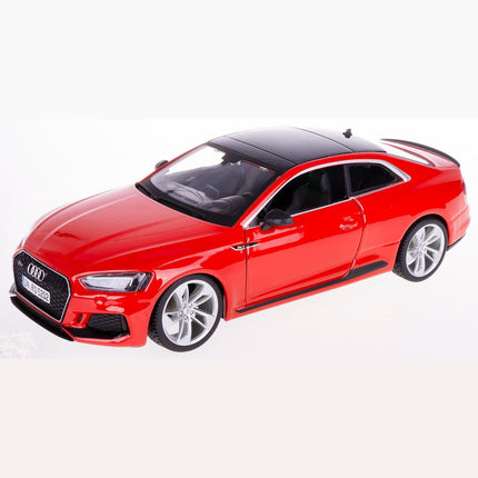 BBurago Audi RS5 1:24 Red Coupe Diecast | Metal Collectible Model | Custom License Plate
