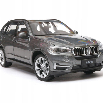 BMW X5 2014 Graphite Welly 1:24 Diecast Model Car Metal Collector Scale Model with Custom Plates