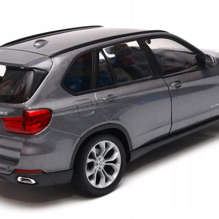 BMW X5 2014 Graphite Welly 1:24 Diecast Model Car Metal Collector Scale Model with Custom Plates