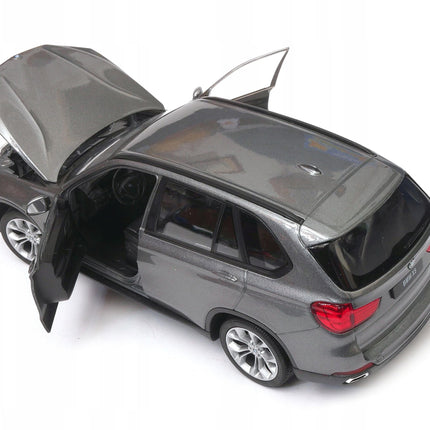 BMW X5 2014 Graphite Welly 1:24 Diecast Model Car Metal Collector Scale Model with Custom Plates