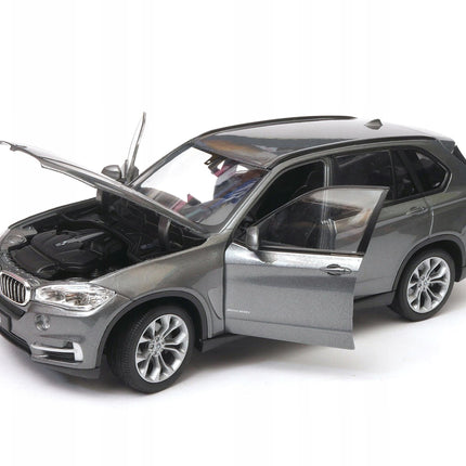 BMW X5 2014 Graphite Welly 1:24 Diecast Model Car Metal Collector Scale Model with Custom Plates