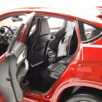 BMW X6M 2015 Diecast Model SUV, Norev 1:18, Red Metallic, Custom Plates