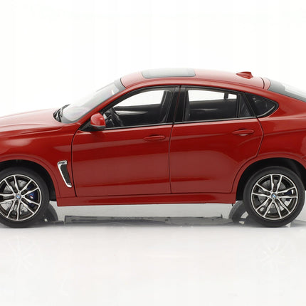 BMW X6M 2015 Diecast Model SUV, Norev 1:18, Red Metallic, Custom Plates