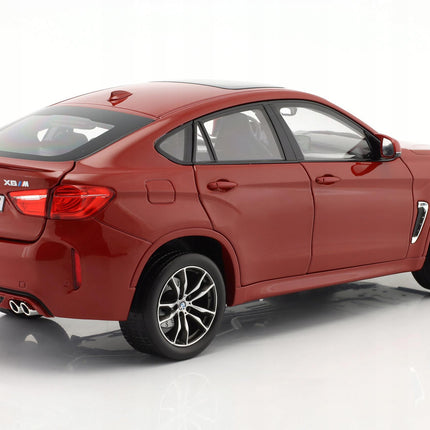 BMW X6M 2015 Diecast Model SUV, Norev 1:18, Red Metallic, Custom Plates