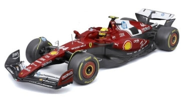 1:18 scale red Formula 1 diecast model car with sponsor logos, realistic detailing