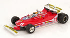 1:18 scale red diecast F1 model car with driver, number 11, detailed sponsor decals