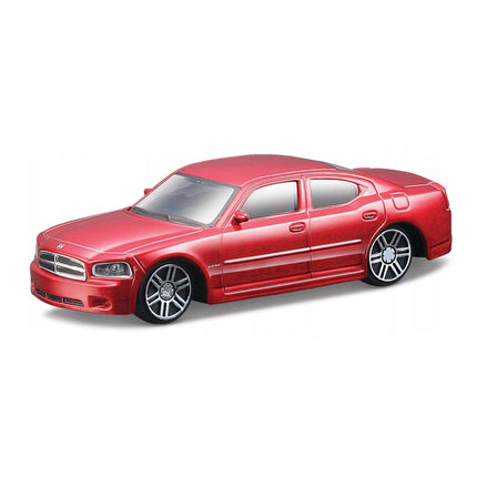 Bburago Dodge Charger 2006 Red 1:43 Diecast Model with Custom Plates