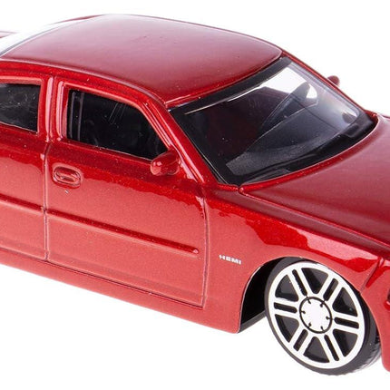 Bburago Dodge Charger 2006 Red 1:43 Diecast Model with Custom Plates