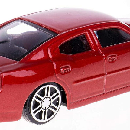 Bburago Dodge Charger 2006 Red 1:43 Diecast Model with Custom Plates