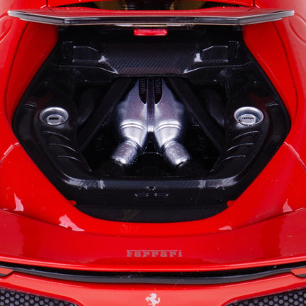 Bburago Ferrari 296 GTB 2022 Red 1:18 Diecast Model with Custom Plates