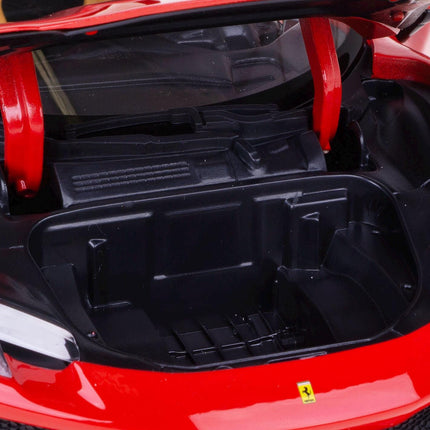 Bburago Ferrari 296 GTB 2022 Red 1:18 Diecast Model with Custom Plates