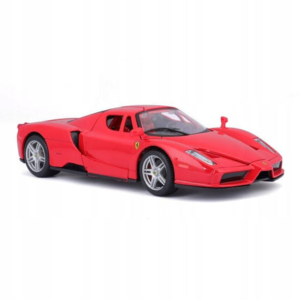 Bburago Ferrari Enzo 2002 Red 1:24 Diecast Model with Custom Plates