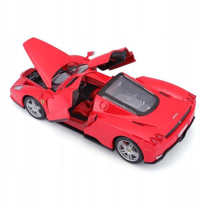 Bburago Ferrari Enzo 2002 Red 1:24 Diecast Model with Custom Plates