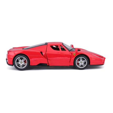 Bburago Ferrari Enzo 2002 Red 1:24 Diecast Model with Custom Plates