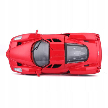 Bburago Ferrari Enzo 2002 Red 1:24 Diecast Model with Custom Plates