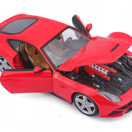 Bburago Ferrari F12 Berlinetta Red 1:24 Diecast Model with Custom Plates