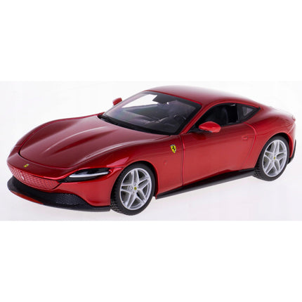 Bburago Ferrari Roma 2020 Red 1:24 Scale Diecast Model with Custom Plates